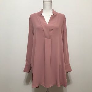Chico’s Matte Satin Tunic in Dusty Rose